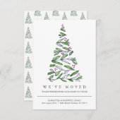 Nieuw adres Bewegende aankondiging Kerstmis (Voorkant / Achterkant)