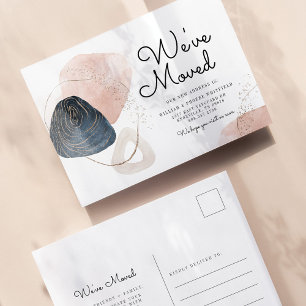 Nieuw adres dat we hebben verplaatst Aankondiging Briefkaart