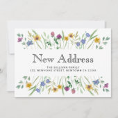 Nieuw adres Floral Moving Aankondiging (Voorkant)