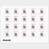Nieuw adres Gingerbrood House Envelope Vierkante Sticker (Vel)