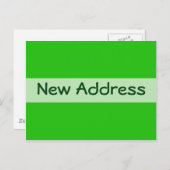 Nieuw adres groen aankondigingskaart (Voorkant / Achterkant)