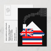 nieuw adres in hawaï aankondigingskaart (Voorkant / Achterkant)