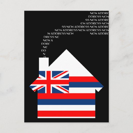 nieuw adres in hawaï aankondigingskaart (Voorkant)