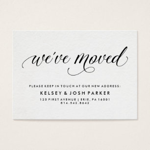 Nieuw adres invoegen Modern Elegant Typografie Visitekaartjes