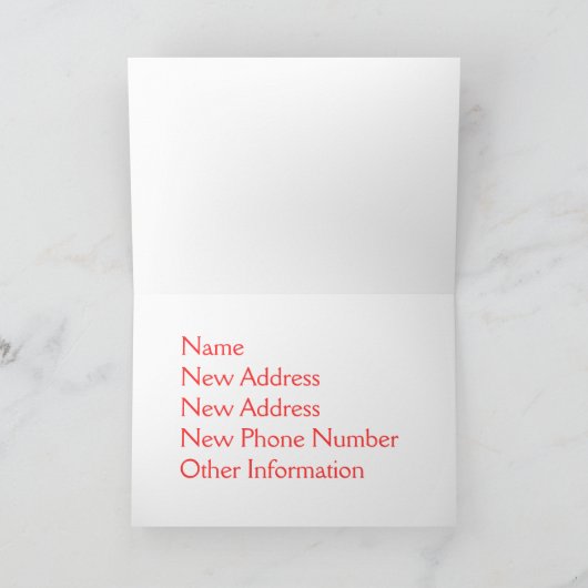 Nieuw adres Kaarten (Binnen)