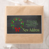 Nieuw adres kerstkrans Kerstlabel Etiket (Insitu)