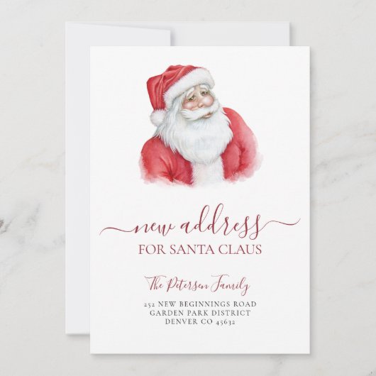 Nieuw adres kerstvakantie aankondiging (Voorkant)