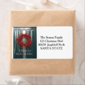 Nieuw adres met vakantieetiket etiket (Insitu)