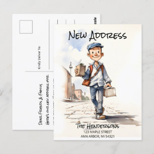 Nieuw adres Nieuwe Home Verhuisaankondiging Briefkaart