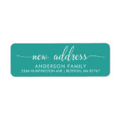 Nieuw Adres Return AddressLabel Etiket (Voorkant)