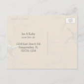 Nieuw adres Sand Dollar Coastal Aankondigingskaart (Achterkant)