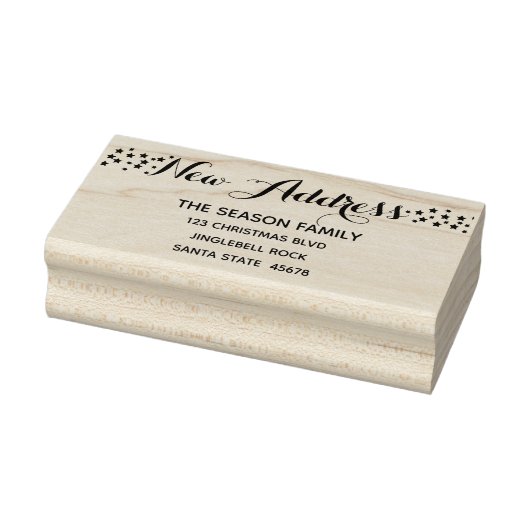 Nieuw adres terugkeer adres 	rubberstempel (Stempel)