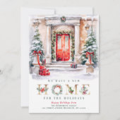 Nieuw adres vakantie aankondigingskaart feestdagenkaart (Voorkant)