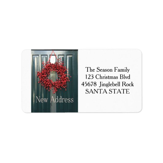Nieuw adres Vakantiellabel Etiket (Voorkant)