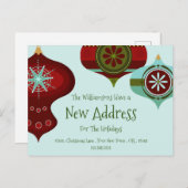 Nieuw adres voor de Feestdagen | Kerstmis met Retr Briefkaart (Voorkant / Achterkant)