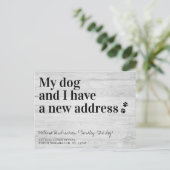 Nieuw adres We hebben de kennisgeving van Dog Movi Briefkaart (Staand voorkant)