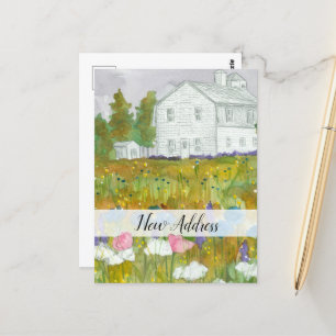 Nieuw adres We hebben verhuisd boerderij weide Briefkaart