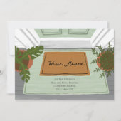 Nieuw adres We hebben Welcome Mat-aankondiging ver Aankondiging (Voorkant)