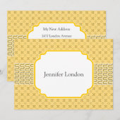 Nieuw adresbericht Golden Egyptian Pattern Aankondiging (Voorkant / Achterkant)