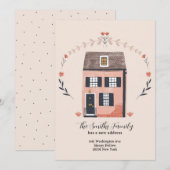 Nieuw adreskaart feestdagenkaart (Voorkant / Achterkant)