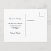 Nieuw adresscript elegante foto verplaatsen aankondigingskaart (Achterkant)