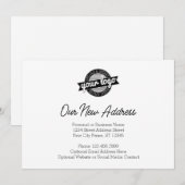 Nieuw adreswijziging met bedrijfslogo aankondiging (Voorkant / Achterkant)