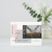 Nieuw Adventure Happy New Year Holiday briefkaart (Staand voorkant)