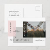 Nieuw Adventure Happy New Year Holiday briefkaart (Voorkant / Achterkant)