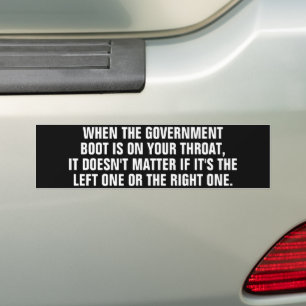Nieuw "Als de regering-boot op je keel ligt" Bumpersticker