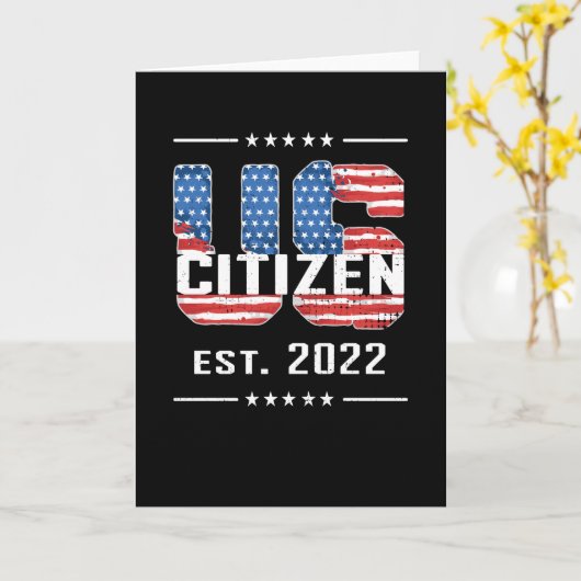 Nieuw Amerikaans staatsburgerschap 2022 Proud Amer Kaart (Gele Bloem)