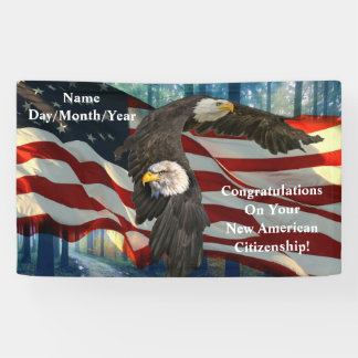 Nieuw Amerikaans staatsburgerschap gefeliciteerd Spandoek