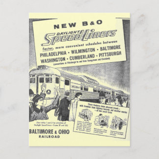 Nieuw B&O Budd Gebouwd Daglicht Speedliners Briefkaart