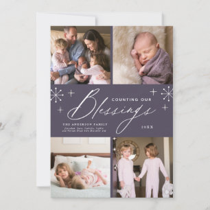 Nieuw baby 4 Foto kerstfeestdag Kaart