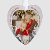 Nieuw Baby Big Brother Silver-Lijst Vrolijk kerstf Ornament (voorkant)