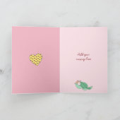 Nieuw Baby Meisje Roze met een schattige uil Kaart (Binnen)