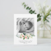 Nieuw Baby Neutral Bloemfoto briefkaart (Staand voorkant)