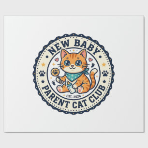 Nieuw Baby Ouder Kat Kat Moeder Cadeau Idee - Nieu Cadeaupapier