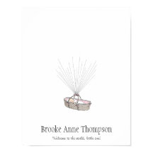 Nieuw baby vingerafdruk ballon gastenboek - Roze