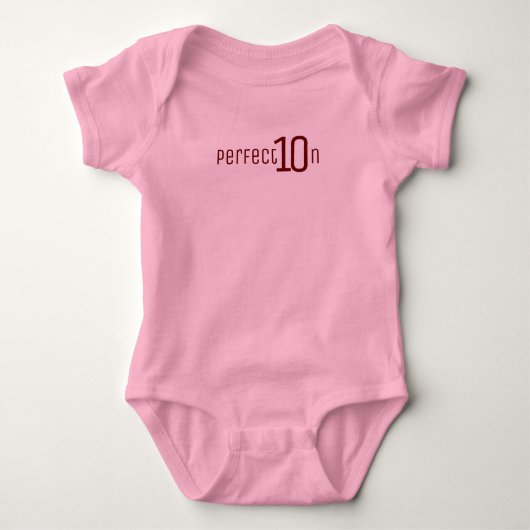 Nieuw babygeschenk. Perfectie. Tien van de Tien. Romper (Voorkant)