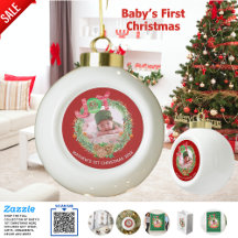 NIEUW Babys 1e Kerstmis FOTO BAUBLE