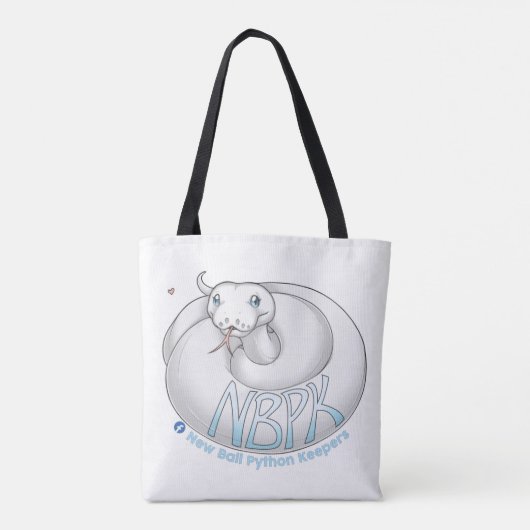 Nieuw Ball Python Keepers Yuki Logo wit tas (Achterkant)