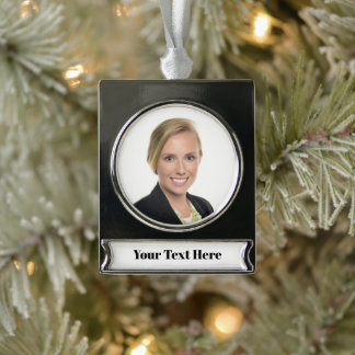 NIEUW! Banner Ornament - Premium Silver Tone - Aan Verzilverd Banner Ornament