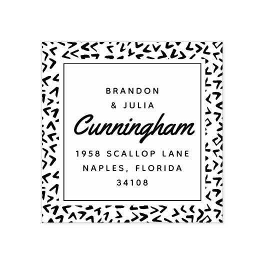 Nieuw Beach House Retouradres Rubberstempel (Afrduk)