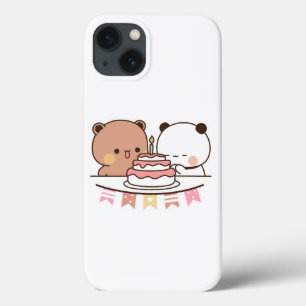 Nieuw beer en Panda Bubu Dudu paar iPhone 13 Hoesje