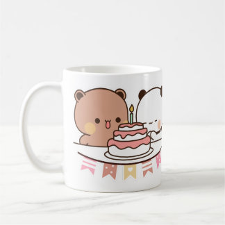 Nieuw beer en Panda Bubu Dudu paar Koffiemok