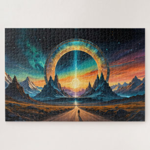 Nieuw begin: stap door een sterrenpoort legpuzzel