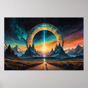 Nieuw begin: stap door een sterrenpoort poster