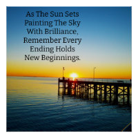 Nieuw begin, Sunset Motivatie quotes,