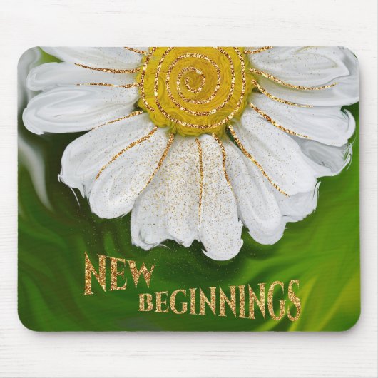 Nieuw Beginnings - Daisy flower power Muismat (Voorkant)