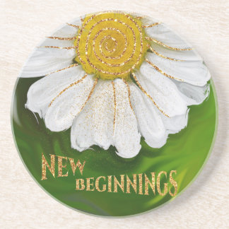 Nieuw Beginnings - Daisy flower power Zandsteen Onderzetter